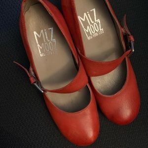 Red Leather Miz Mooz pumps